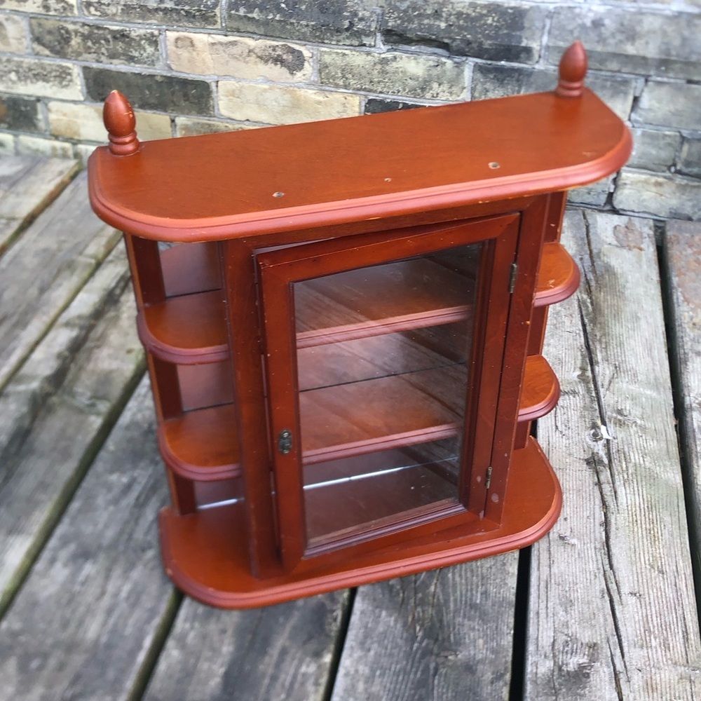 Lovely Curio Display Cabinet with Mirrored Back